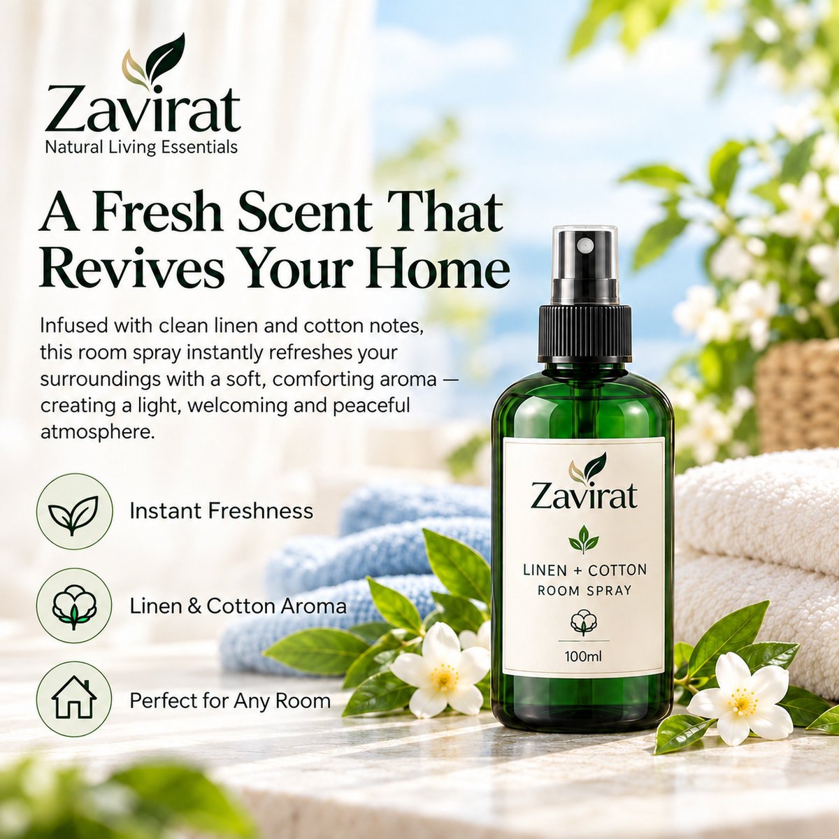 Zavirat Linen & Cotton Room Spray