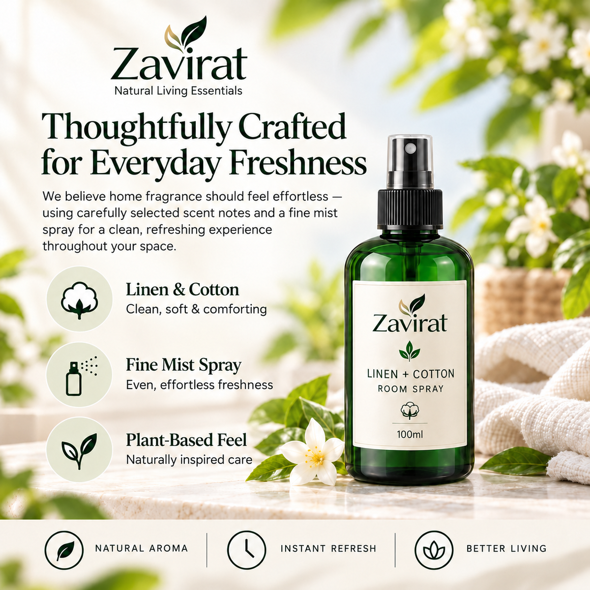 Zavirat Linen & Cotton Room Spray